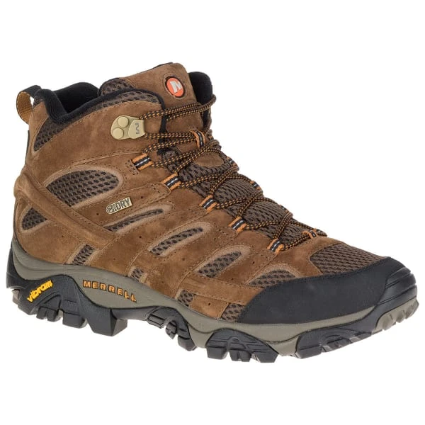 MERRELL Men's Moab 2 Mid Waterproof Hiking Boots, Earth