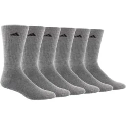 ADIDAS Men's Athletic Crew Socks, 6 Pack