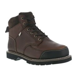 IRON AGE Men's Dozer Steel Toe 6 In. Internal Met Guard Work Boots, Brown