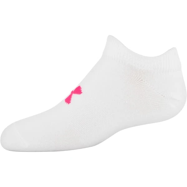 UNDER ARMOUR Girls' Essential No Show Socks, 6-Pack - Image 10