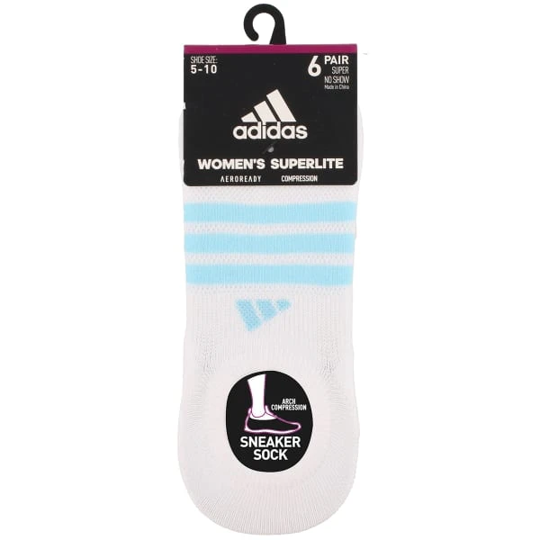 ADIDAS Women's Superlite No Show Socks, 6 Pack - Image 7