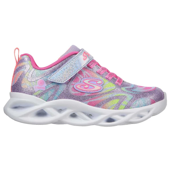 SKECHERS Girls' S Lights: Twisty Brights - Dazzle Flash Sneaker - Image 2