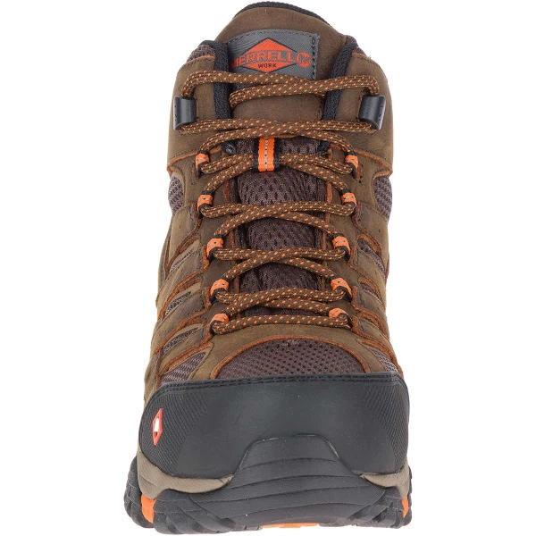 MERRELL Men's Moab Vertex Mid Waterproof Comp Toe Work Boots - Image 4