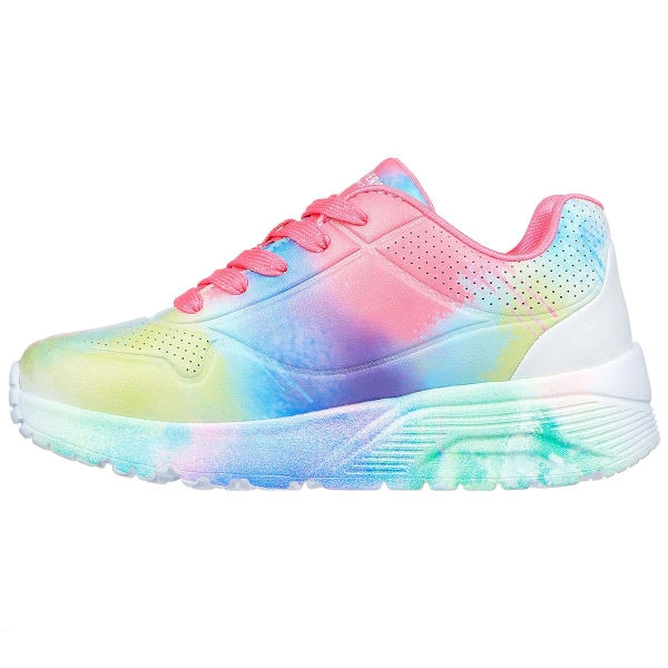 SKECHERS Girls' Uno Lite - Splatter Shines Sneakers - Image 3