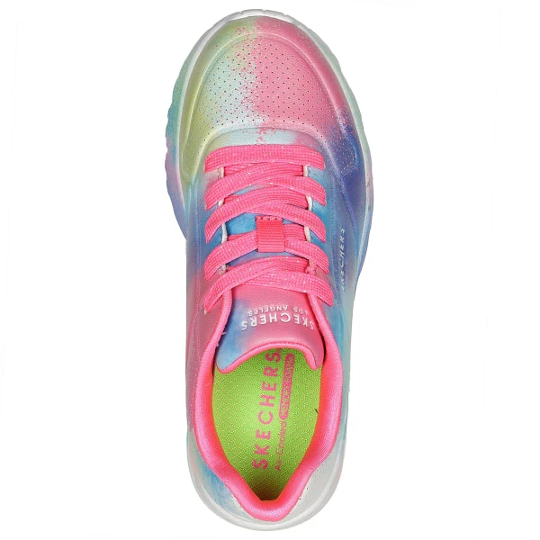 SKECHERS Girls' Uno Lite - Splatter Shines Sneakers - Image 4