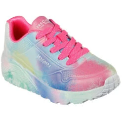 SKECHERS Girls' Uno Lite - Splatter Shines Sneakers