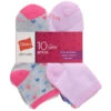 HANES Girls' Ultimate Ankle Socks, 10 Pack